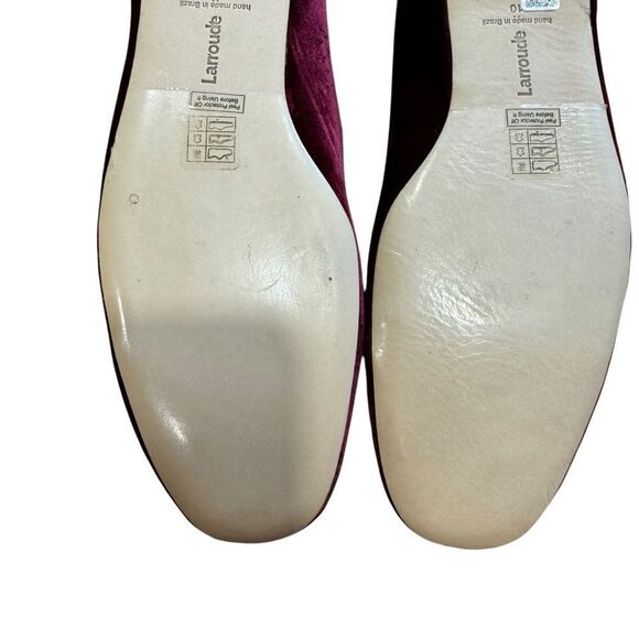 Revolve Larroude Blair Ballet Flat In Wine Velvet - Picture 10 of 11